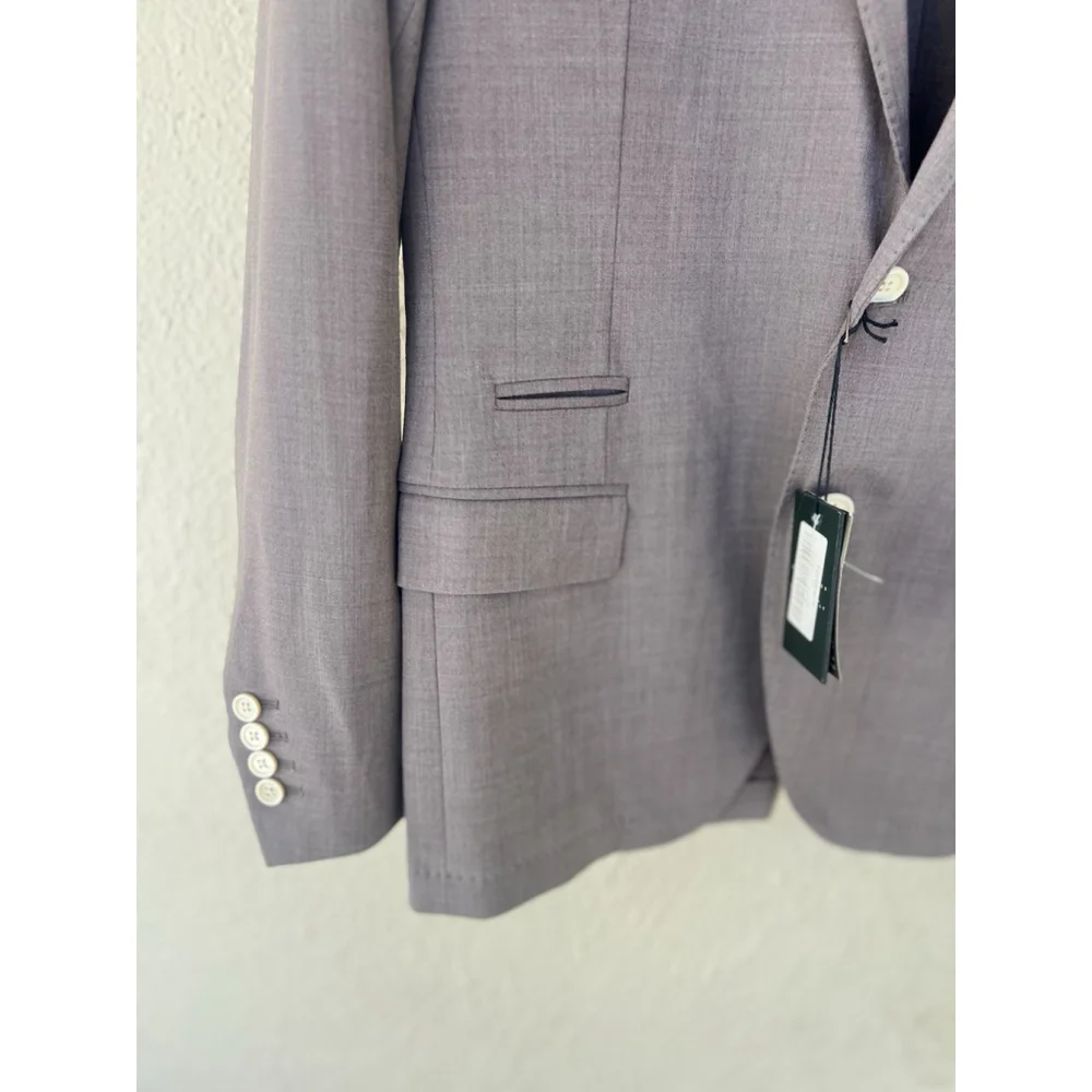 NWT Eleventy First Class Taupe Wool Blazer Sports Coat Men’s Size IT 50 US 40R